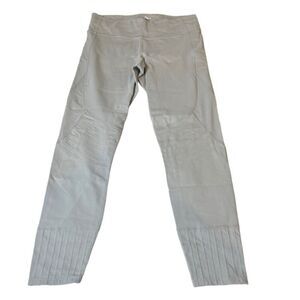 Joy Lab Leggings Ruched Detailed Compression with Mesh‎ Olive Gray Medium